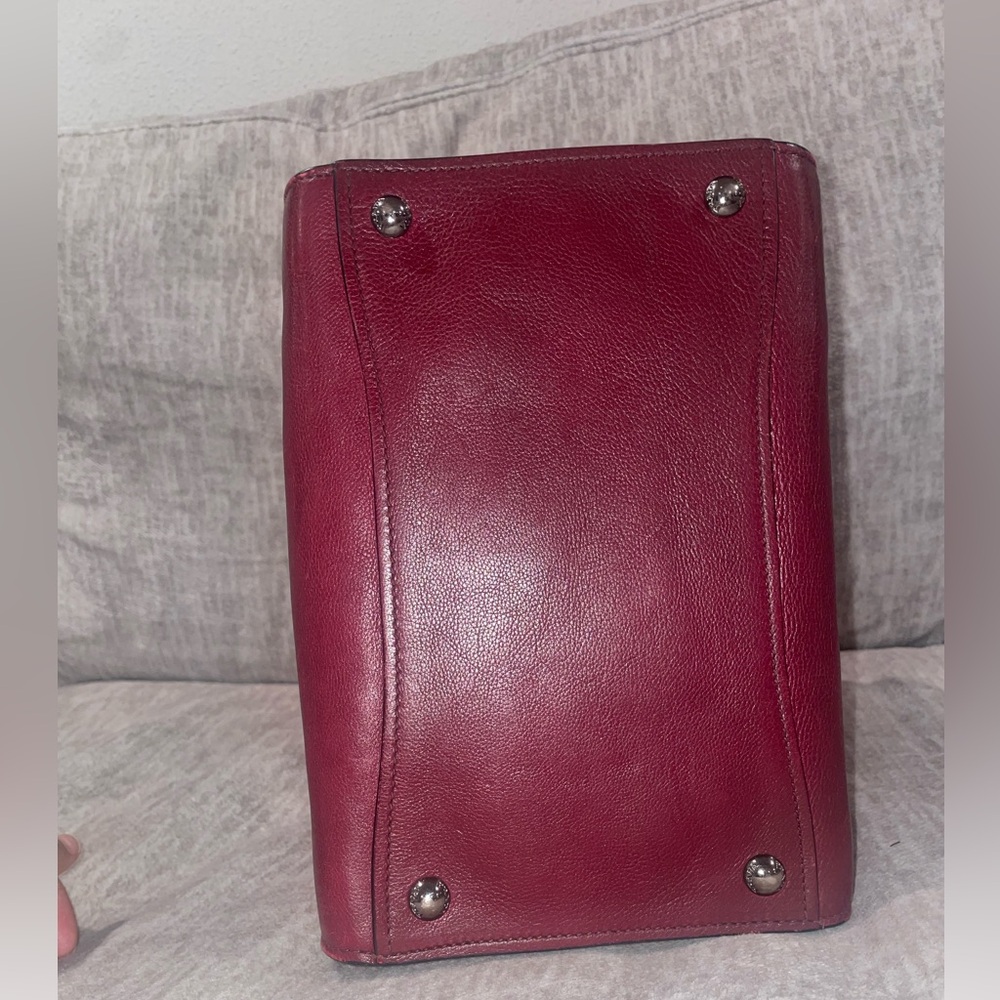 Prada Burgundy Leather Satchel - Picture 3 of 10